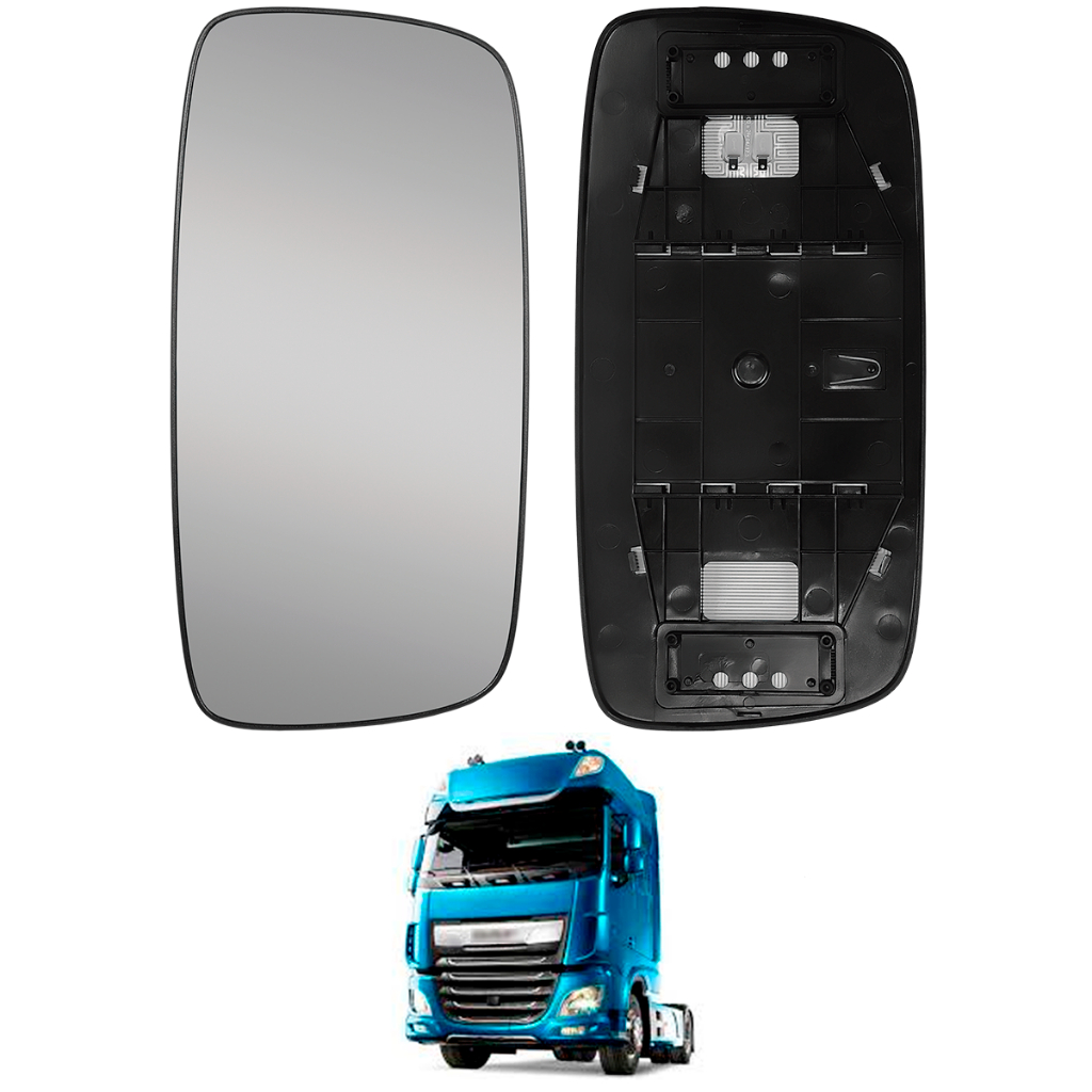 Lente Espelho Retrovisor DAF CF/XF Convex Com Desembaçador