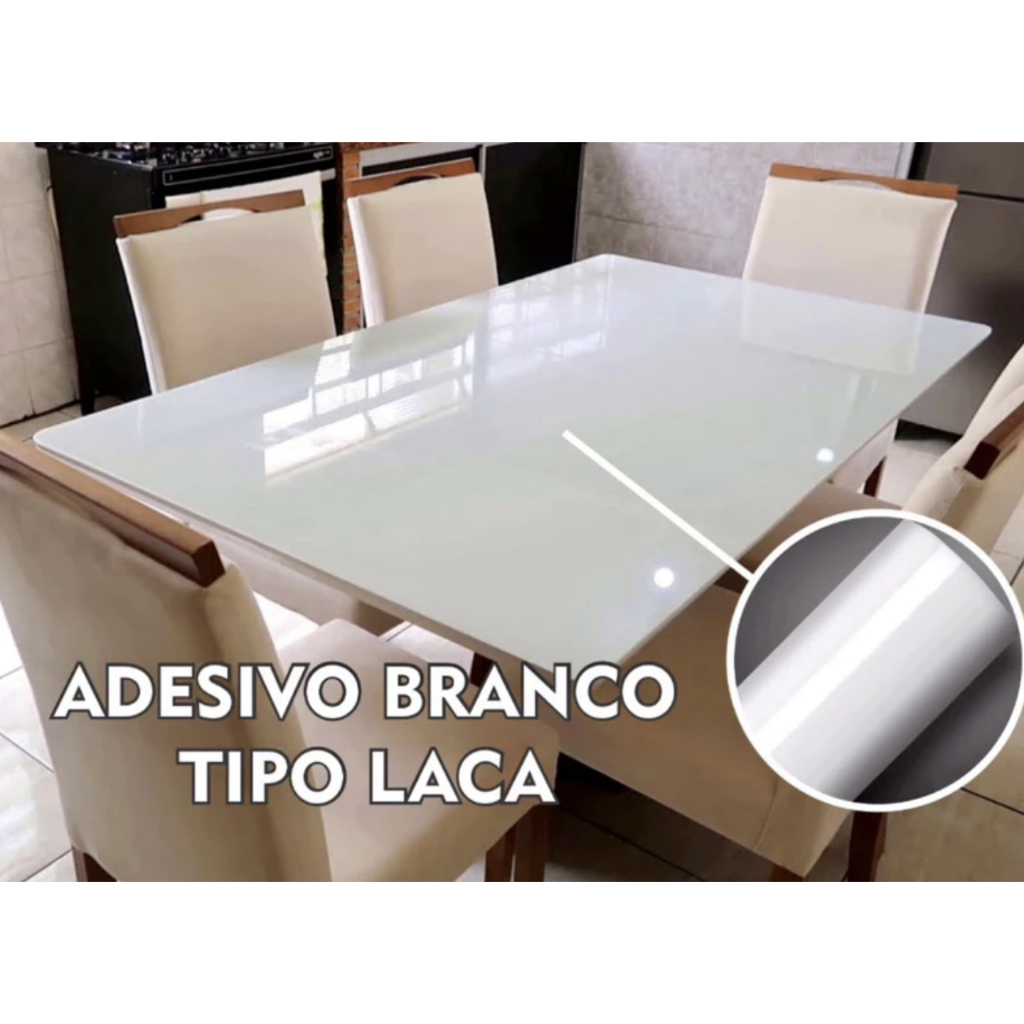 Adesivo de Mesa Branco Profissional Mesa de Jantar Decoração de Vidros em Geral laca Laquear