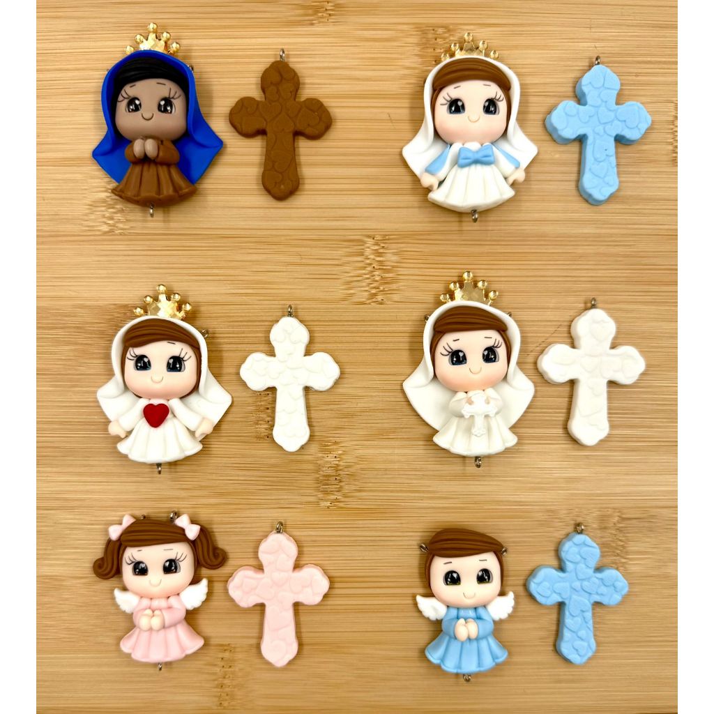 Biscuit Kit Rosário Santinhos Anjo Luxo