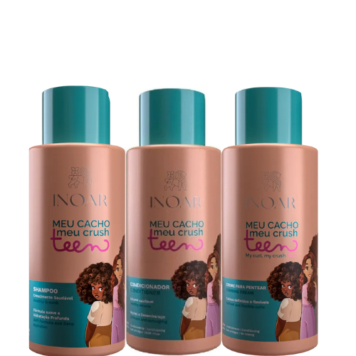 Kit Inoar Meu Cacho Meu Crush Shampoo+Condicionador+Creme para Pentear 3x500ml em Oferta na Shopee