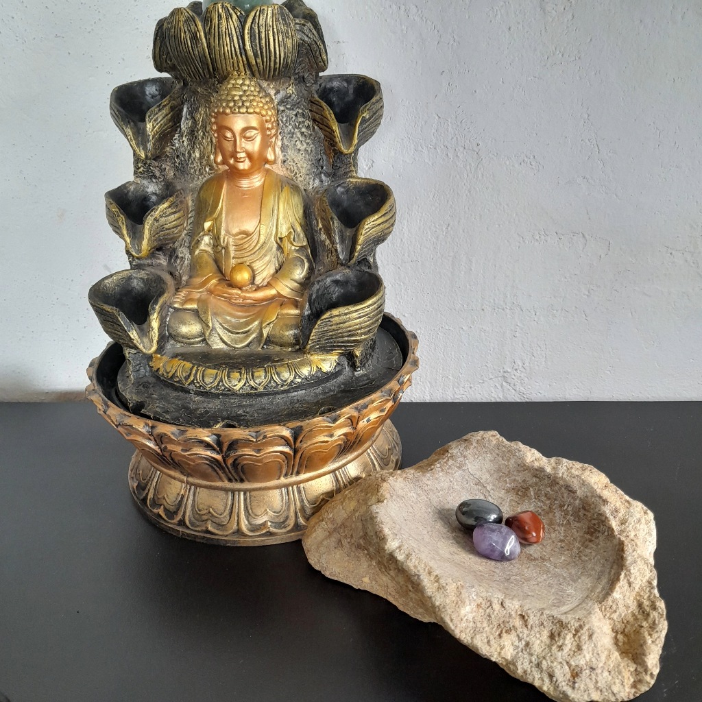 Kit Mini Cristais Proteção Energética | Pedras Naturais | Hematita Jaspe Vermelho E Ametista