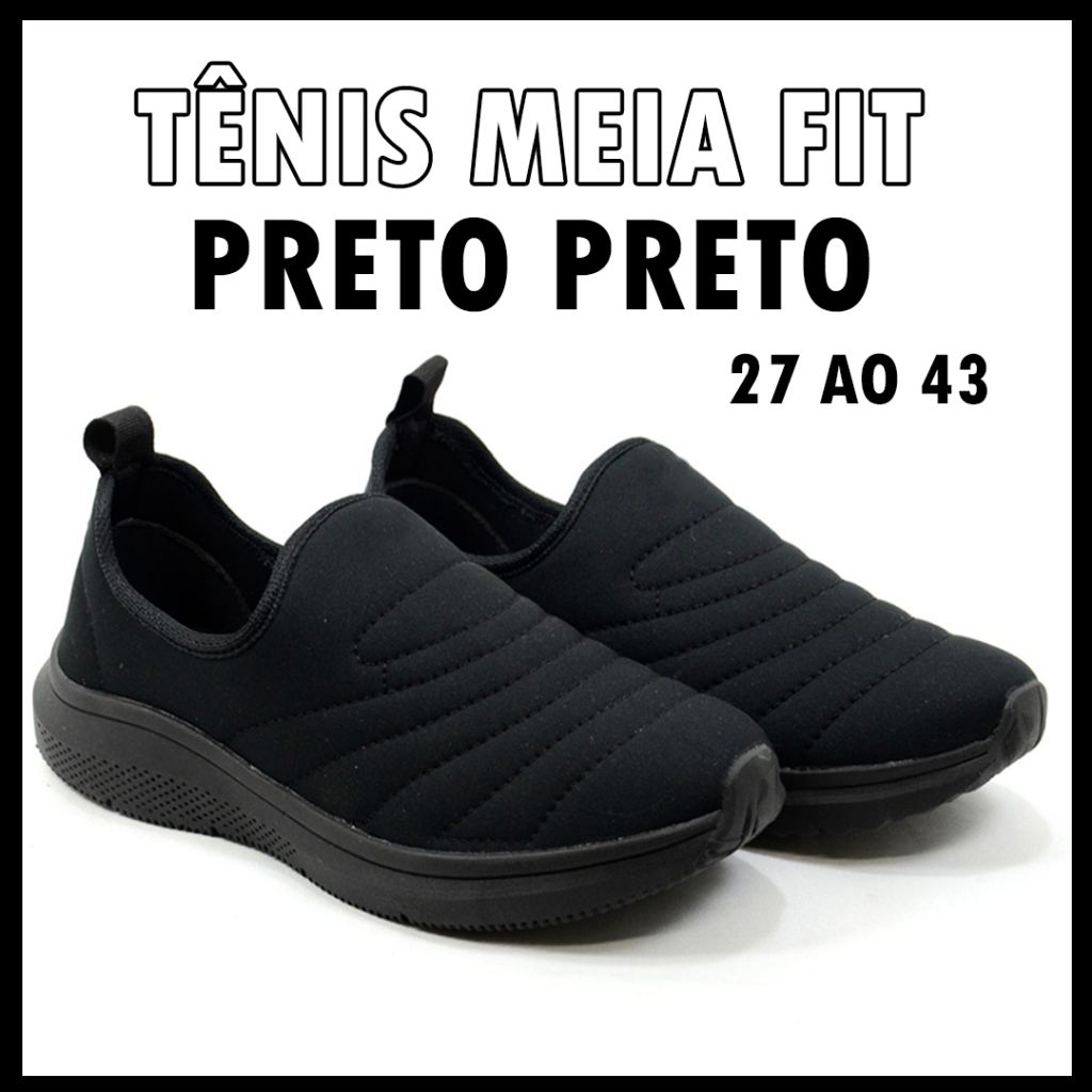 Tênis meia Academia Casual Leve e Confortável Dia a Dia Corrida Caminhada