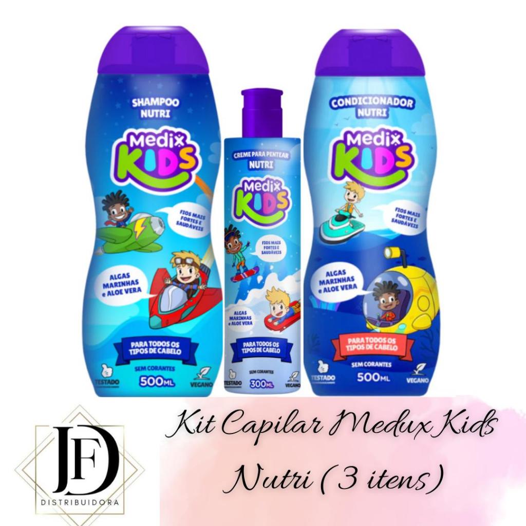 Kit Medix Kids Sh 500ml + Cond 500ml e Creme 300ml Nutrição