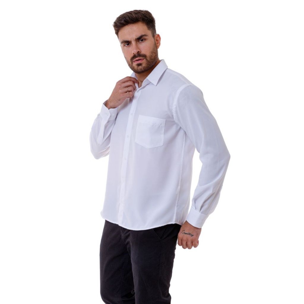 Camisa Social Masculina Luxo Moda Estilosa Manga Longa - Men Clothes