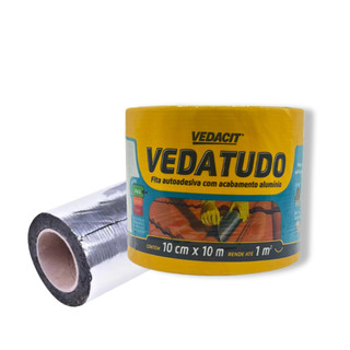 Manta Asfáltica Auto Adesiva Aluminizada - 10cmx10m Vedatudo Vedacit em Oferta na Shopee