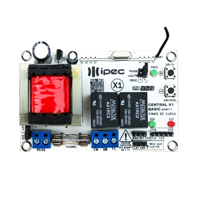 Placa Central de Comando Portão Eletrônico Universal 433mhz Ppa Garen Rcg Seg Omegasat