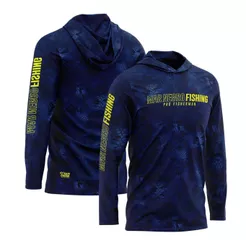 Camisa Sublimada com Capuz Proteção Solar UV Blue - Mar Negro