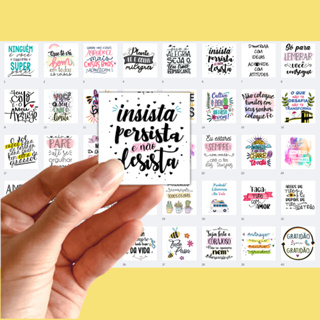 100 Tags com Frases Motivacionais 5x5cm em Oferta na Shopee