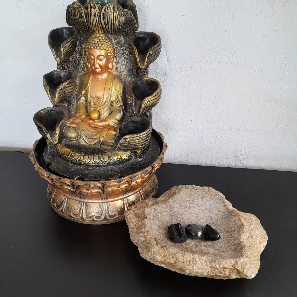 Kit Mini Cristais Contra Injustiças | Pedras Naturais | Obsidiana, Hemtita E Turmalina Negra