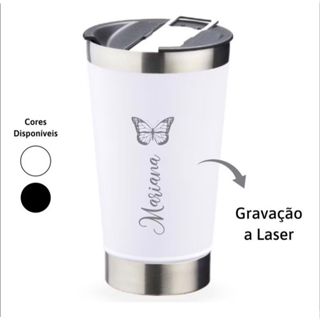 Copo Térmico E Abridor Personalizado C/ Nome Logo C/ Tampa em Oferta na Shopee