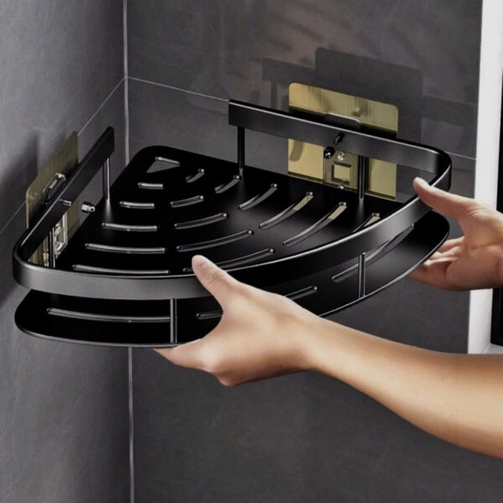 Suporte Porta Shampoo E Sabonete De Canto Ventosa em Oferta na Shopee