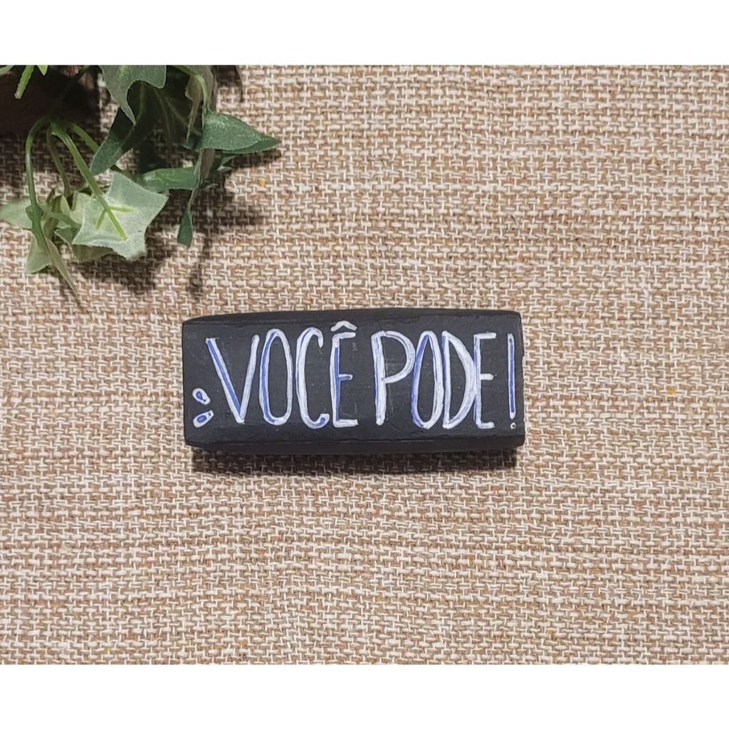 Objeto Decorativo Frases Decoração Casa Bloco decorativo Motivacional