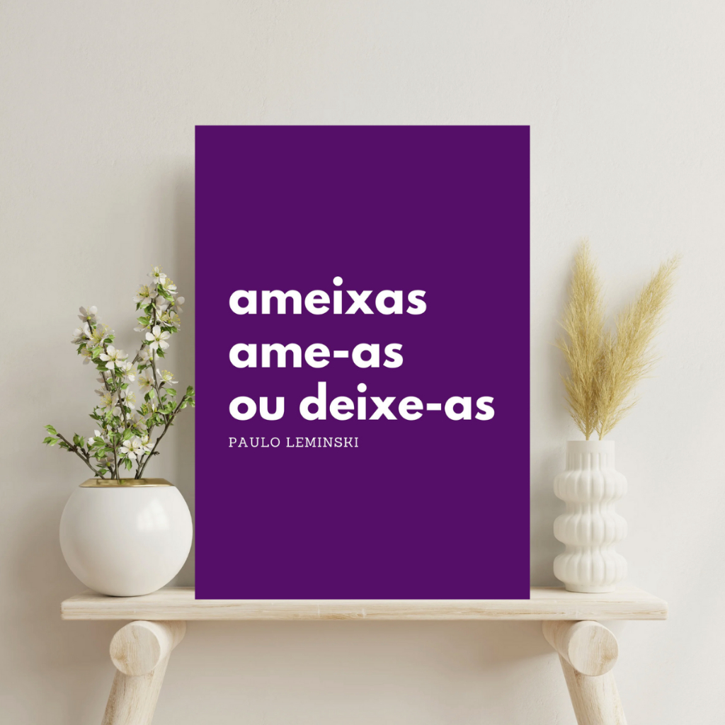 Placa Decorativa em PVC adesivado - Paulo Leminski