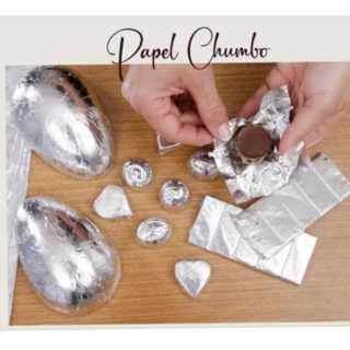 100 Papel chumbado para choclates e ovoc de páscoa em Oferta na Shopee