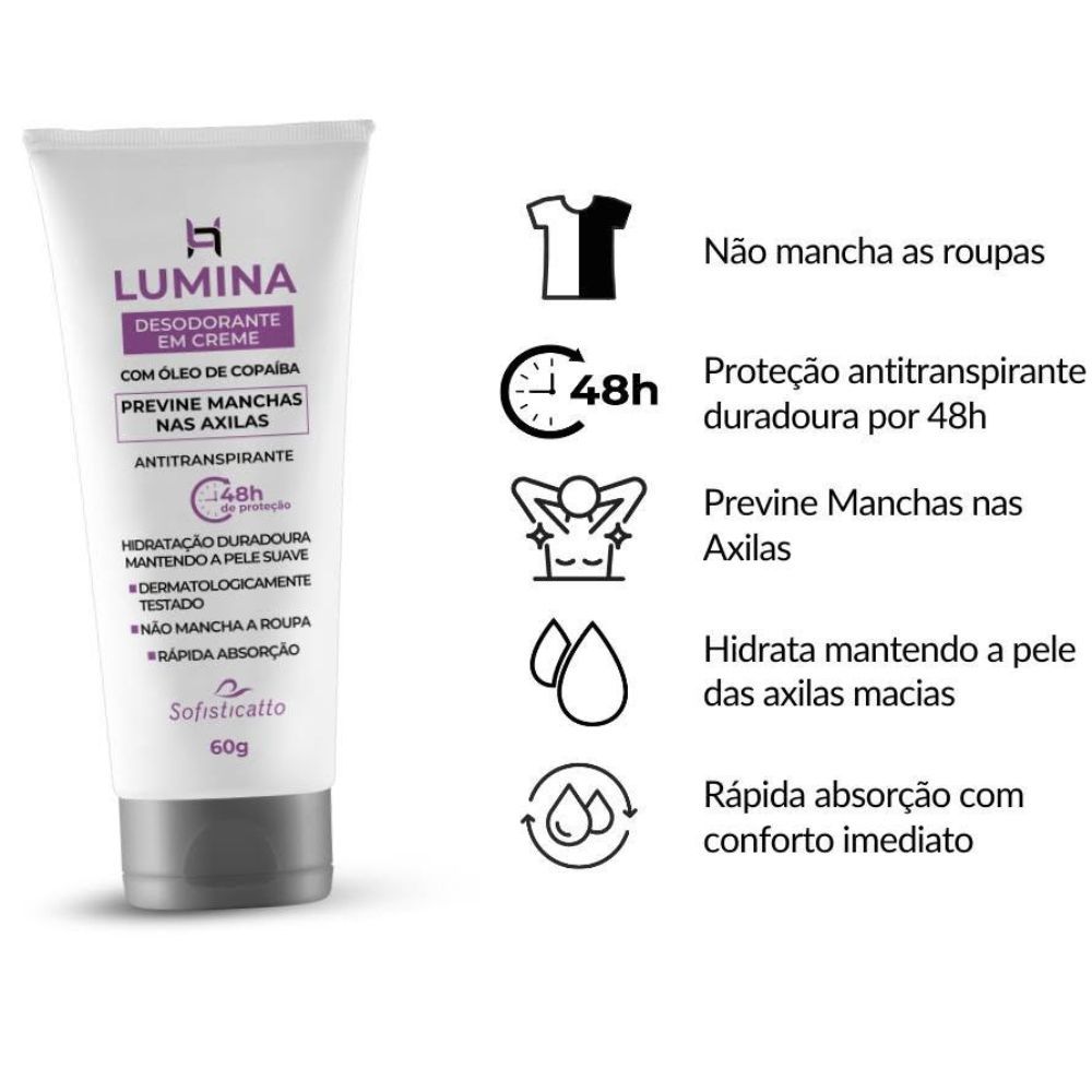 Lumina Desodorante Previne Manchas 60G Sofisticatto