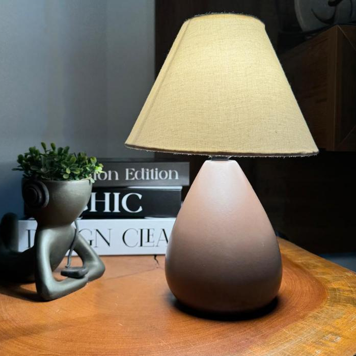 Abajur com Cupula De Tecido Luminaria Bivolt Quarto Sala Escritorio Adulto Infantil Varias Cores em Oferta na Shopee