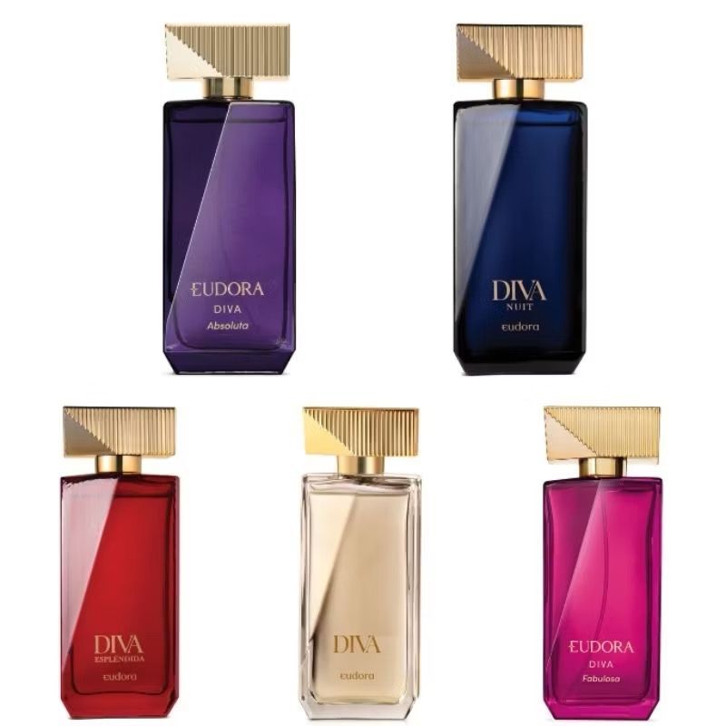 Diva Desodorante Colônia 100ml Eudora: Nuit, Diva, Fabulosa, Esplêndida, Absoluta em Oferta na Shopee