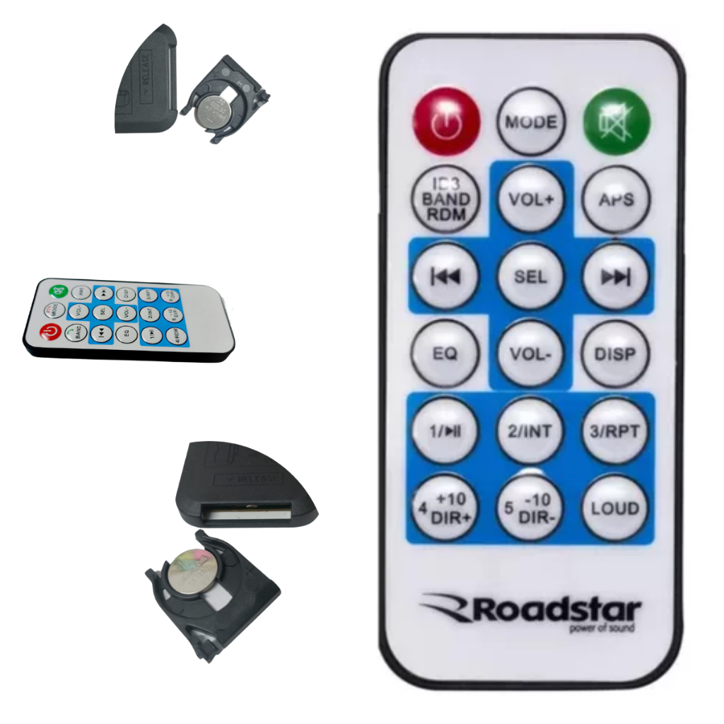 Controle Auto Radio Som Automotivo Roadstar RS2714BR RS404BR  RS2751BR RS2604BR RS506BR RS401BR em Oferta na Shopee