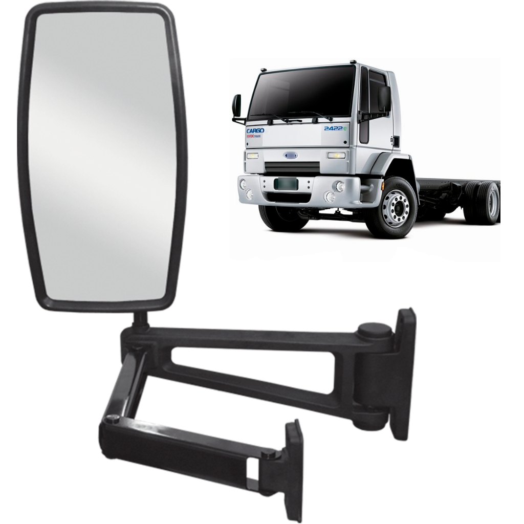 Espelho Retrovisor Ford Cargo 2422/2428E até 2009 Convex Esq