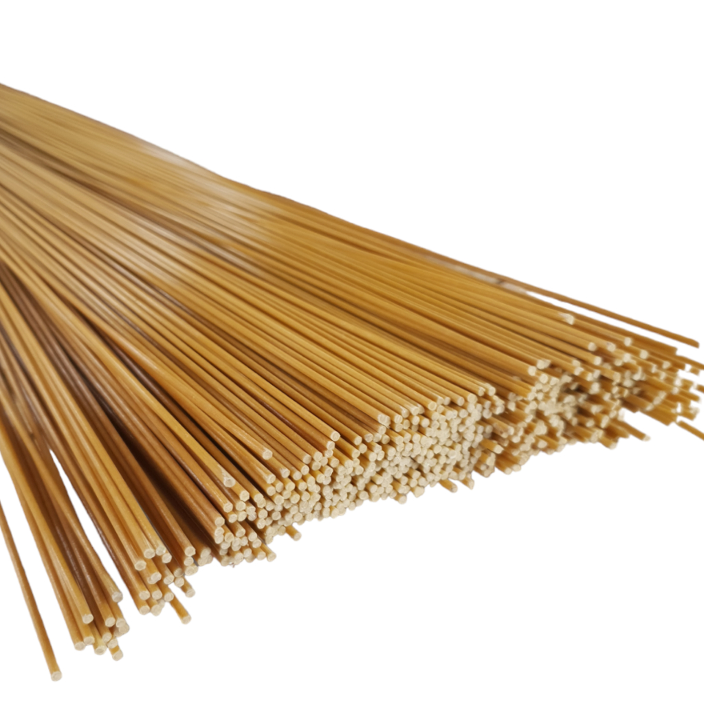 VARETA DE FIBRA 1.8mm MARROM 10 UNID EM 2 METROS - Para Gaiolas, Pipas e Artesanatos