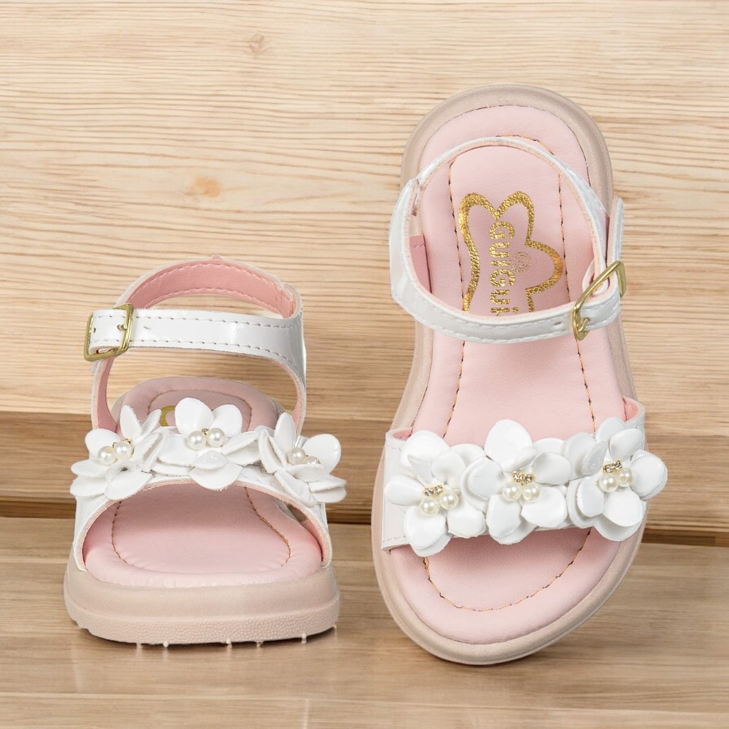 Sandália Infantil Menina Sandalia Feminina Delicada Casual Festa Confortável 20 ao 27 flor flores em Oferta na Shopee