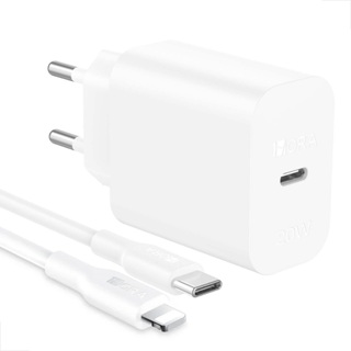 1HORA Carregador Tipo C Turbo + Cabo Lightning 1m Branco Celular em Oferta na Shopee