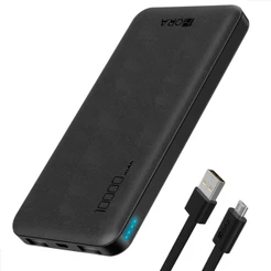 Power Bank 10000mah Carregador Portátil Compatível 2 USB Cabo