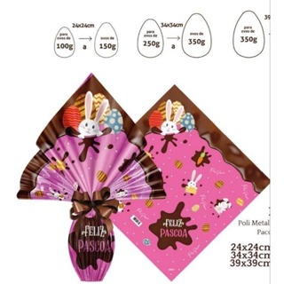 25 sacos para ovos de páscoa, vários tamanhos e cores. em Oferta na Shopee