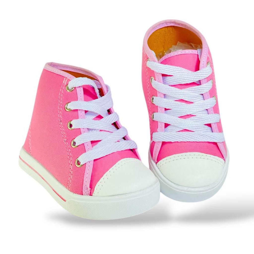 Tênis sapato cano alto bota do 20 ao 34 Stars botinha Feminino Infantil Escolar passeios e festas