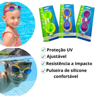 Óculos de Natação Infantil Bestway Ajustável Menino Menina piscina mergulho