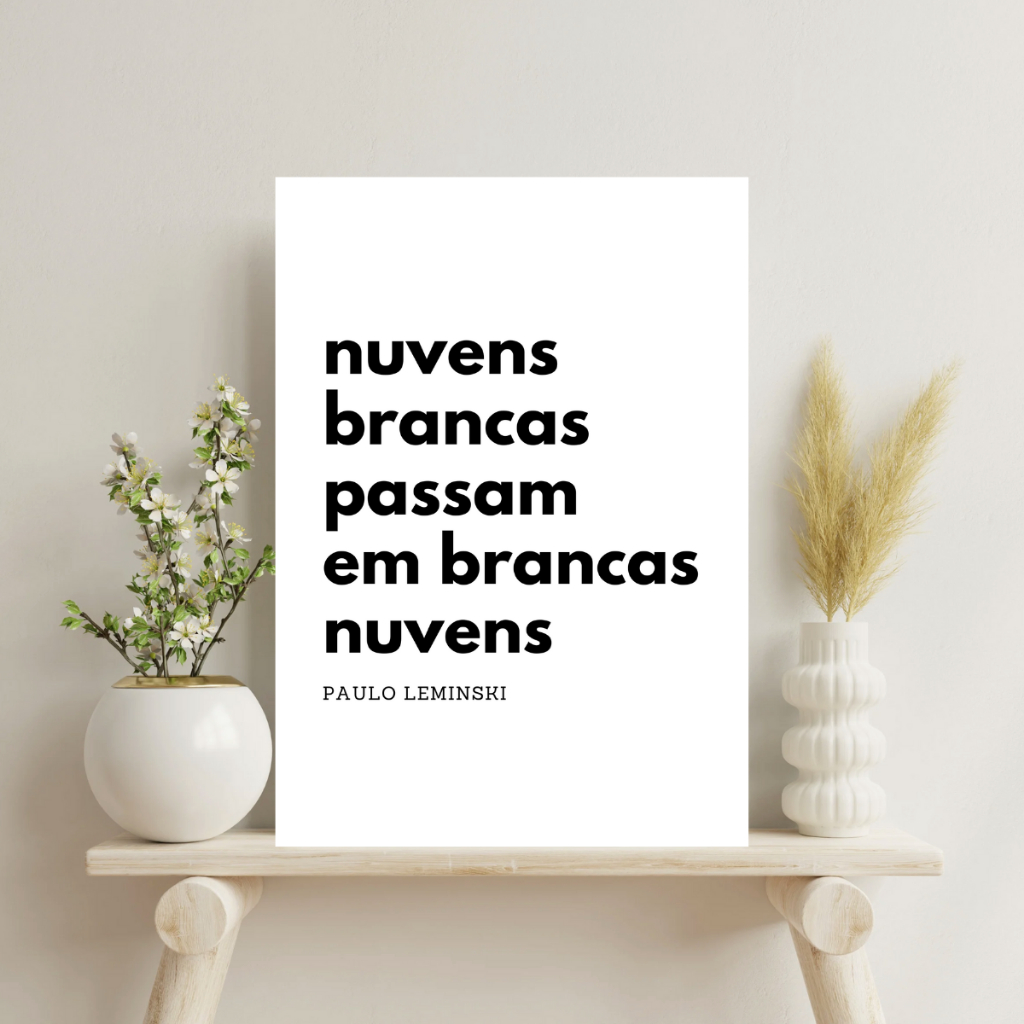Placa Decorativa em PVC adesivado -Nuvens Brancas