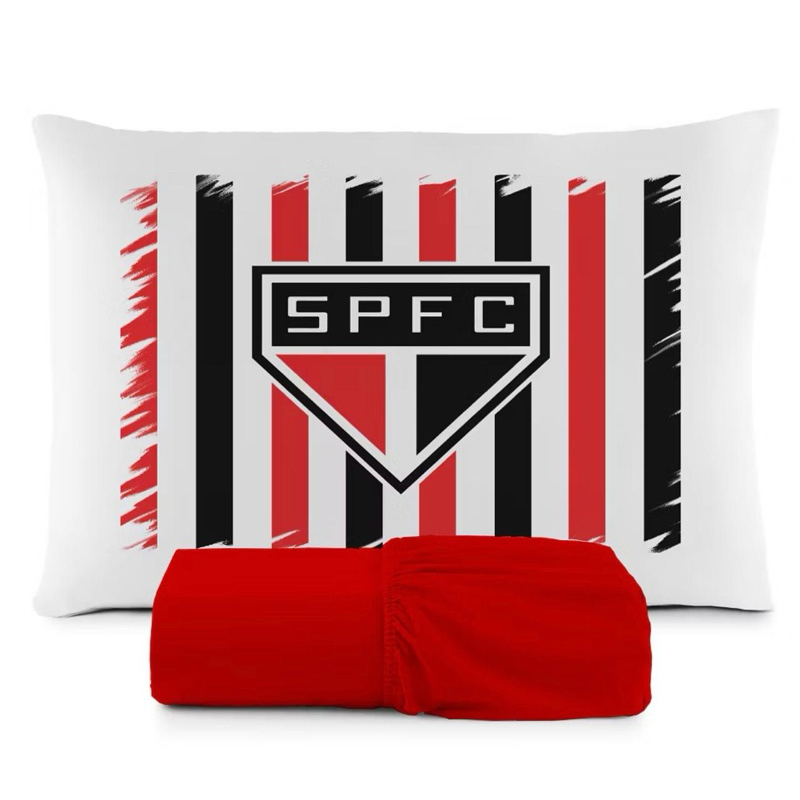 JOGO DE LENÇOL SOLTEIRO INFANTIL SÃO PAULO FRONHA TRAVESSEIRO, LENÇOL DE ELASTICO em Oferta na Shopee