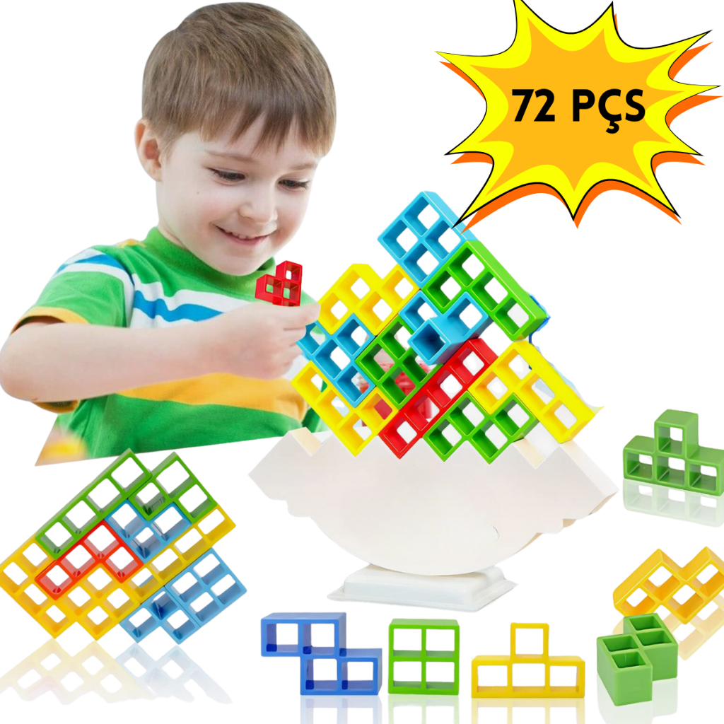 Jogo Equilíbrio Tetris Brinquedo Criança Educativo Equilibrista