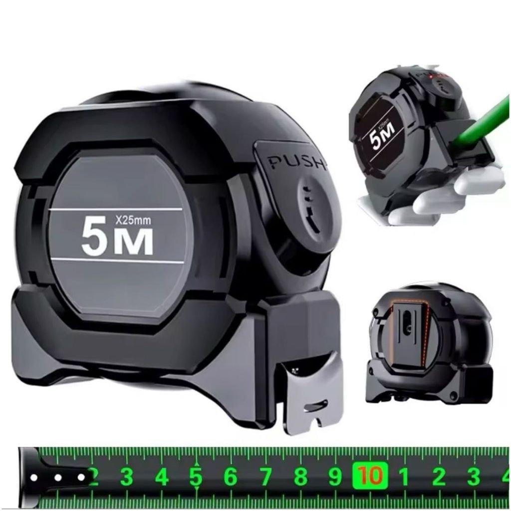 Trena Profissional Fita Métrica Fluorescente Com Trava 5 Metros em Oferta na Shopee