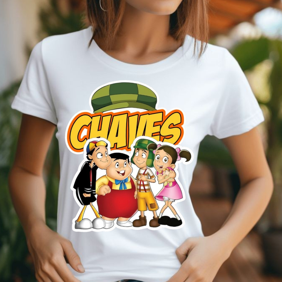 Camisa Estampada Chaves para Todos: Blusa Femininas, Masculina e Infantis. Estampas Exclusivas!
