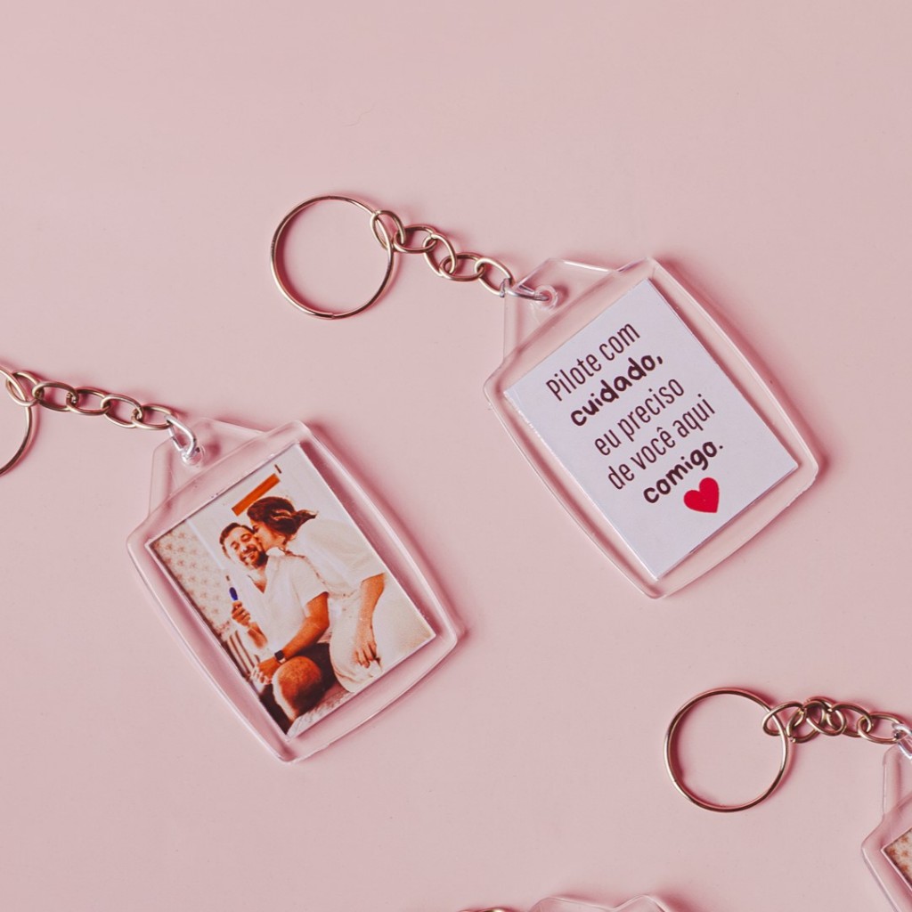 Chaveiro Pilote Com Cuidado Personalizado Casal