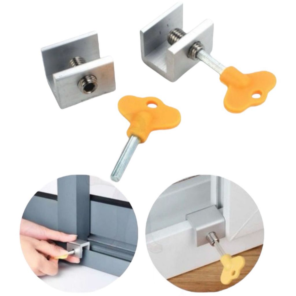 Kit 2 Travas Segurança Janela Porta Correr Proteção Infantil