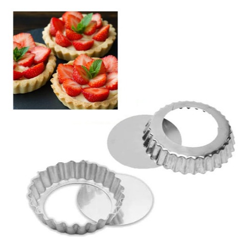 Forma Aluminio N06 Torta Maçã Crespa Fundo Falso 24 Unidades
