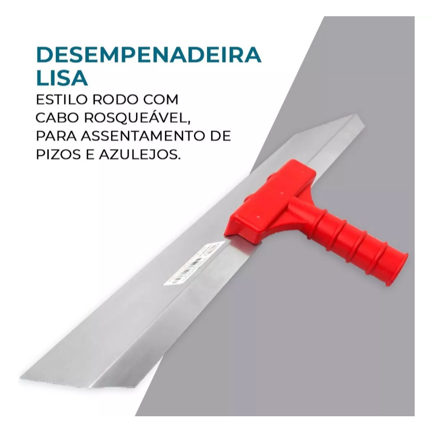 Kit Desempenadeira Rodo Lisa 27cm, Lisa 35cm, Dentada 27cm
