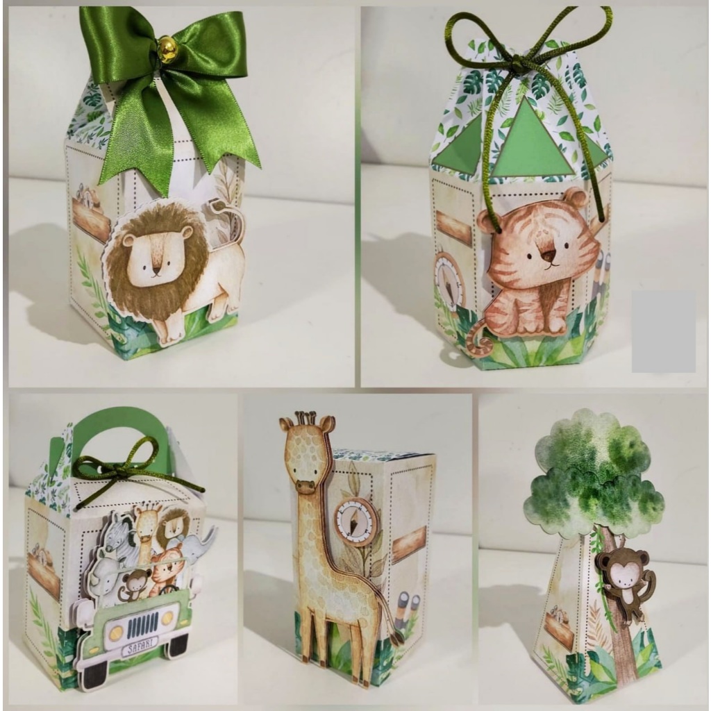 Kit Personalizado Safari menino PEGUE E MONTE / Kit Festa Caixinhas Personalizadas / Lembrancinhas Mimos Aniversários
