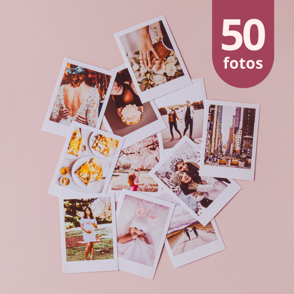 Mini Fotos 50 Unidades Premium Alta Qualidade Tamanho 5x7cm em Oferta na Shopee