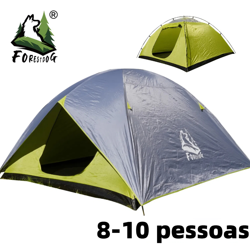 Forestdog Barraca Camping 10 Pessoas Acampamento280*280*180cm Impermeavel 2000mm Fps100+