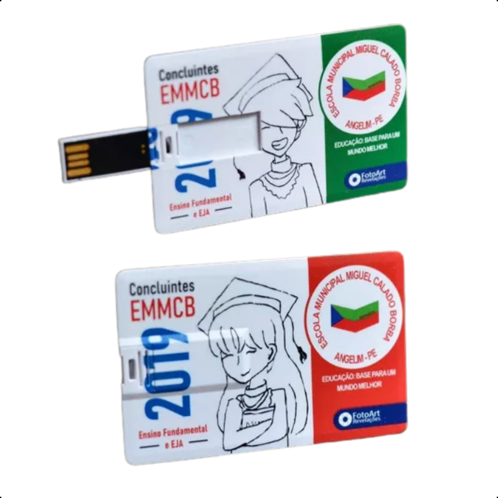Pen Card / Pendrive Personalizado Armazenamento 4GB, 8GB, 16GB, 32GB, 64GB de Memória