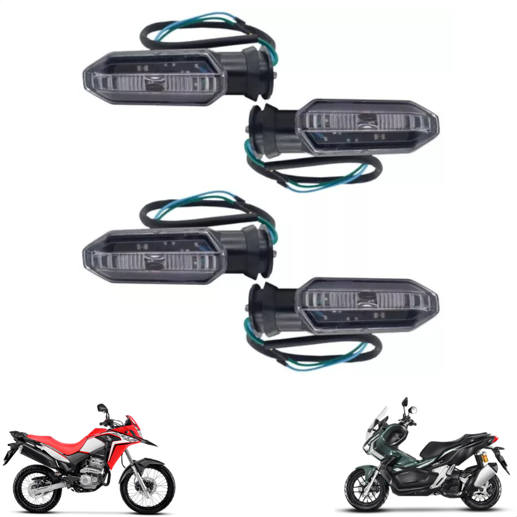 Kit de Pisca Seta de Led Para Xre 300 2020 Original Gvs Cristal 4 Unidades