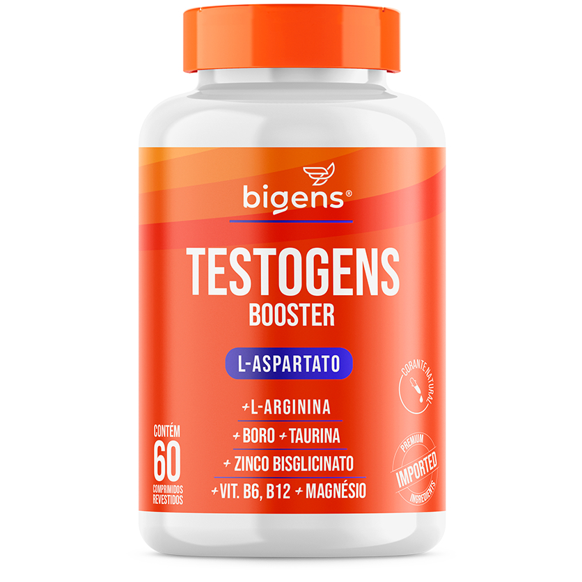 Testogens Booster 💪 | L-Aspartato + L-Arginina + Boro + Taurina + Zinco + B6 E B12 + Mag. | Bigens em Oferta na Shopee