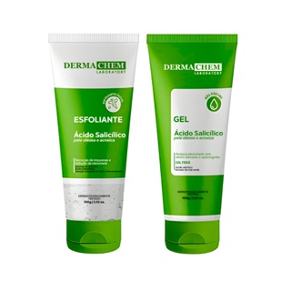 Kit 2un Dermachem - Gel Esfoliante Ácido Salicílico + Gel Facial Anti Oleosidade em Oferta na Shopee