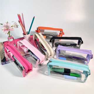 Estojo Escolar Feminino Masculino Transparente Pvc Estojo Box Estojo Escolar Infantil Material em Oferta na Shopee