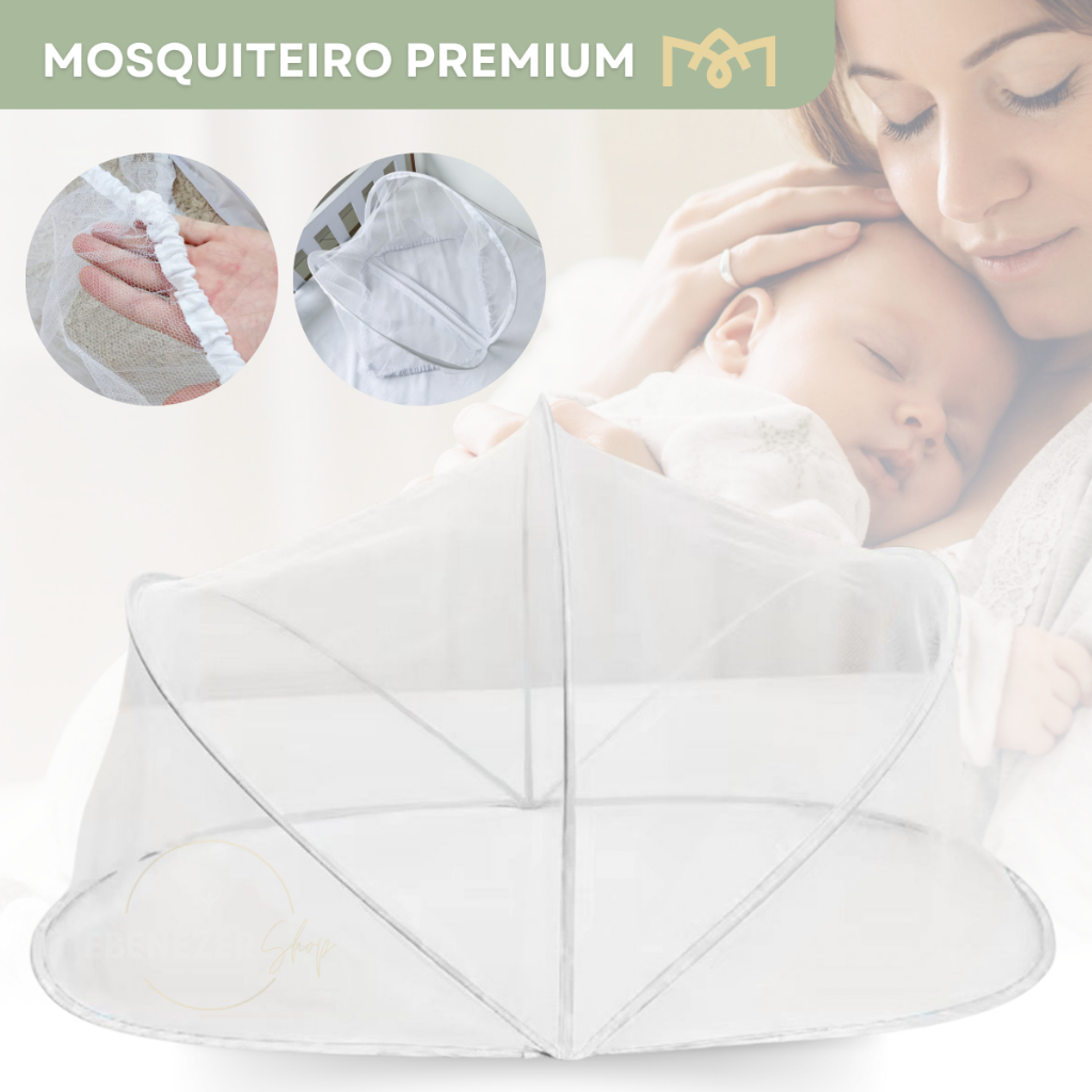 Mosquiteiro Para Ninho Redutor De Berço Enxoval Dobrável Avulso Bebê Portátil Branco em Oferta na Shopee