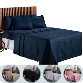 Cobre Leito Colcha Matelado Solteiro Casal e Queen Avulsa 1 Peça Cama Microfibra 100% Poliéster em Oferta na Shopee