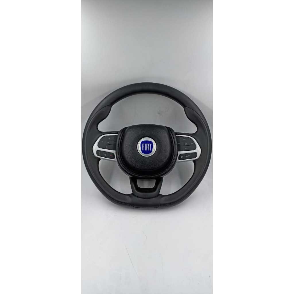 Volante Esportivo BRANCO S/ Comandos Fiat Punto 2007 2008 2009 2010